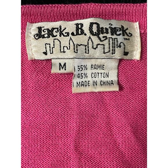 Jack B Quick 90s Pink Perfume Knit Cardigan size Medium - Picture 3 of 16